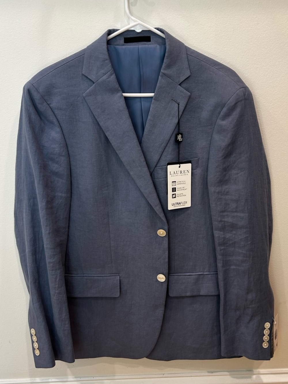Lauren Ralph Lauren Men's Light Blue Linen Blazer